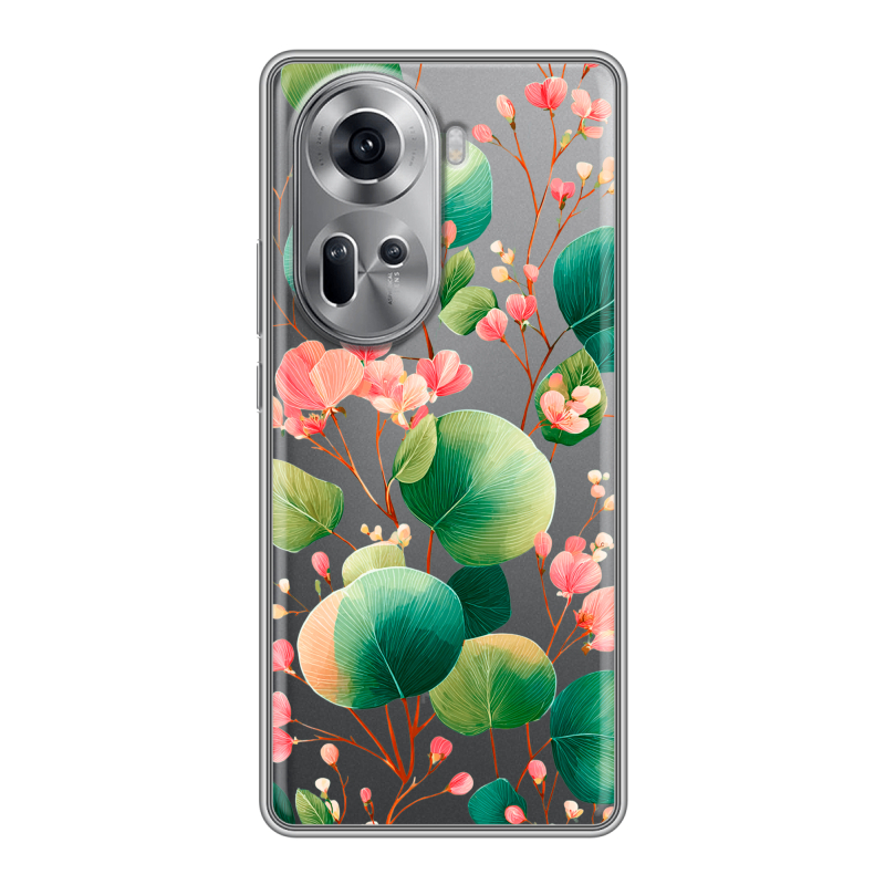 Силиконовый чехол на OPPO Reno 11 с принтом женский Силиконовый чехол на OPPO Reno 11 с принтом женский