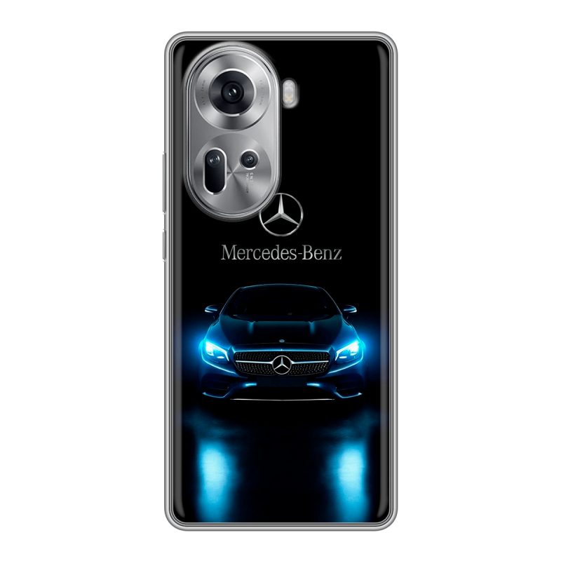 Силиконовый чехол на OPPO Reno 11 с принтом Mercedes Мерседес Силиконовый чехол на OPPO Reno 11 с принтом Mercedes Мерседес