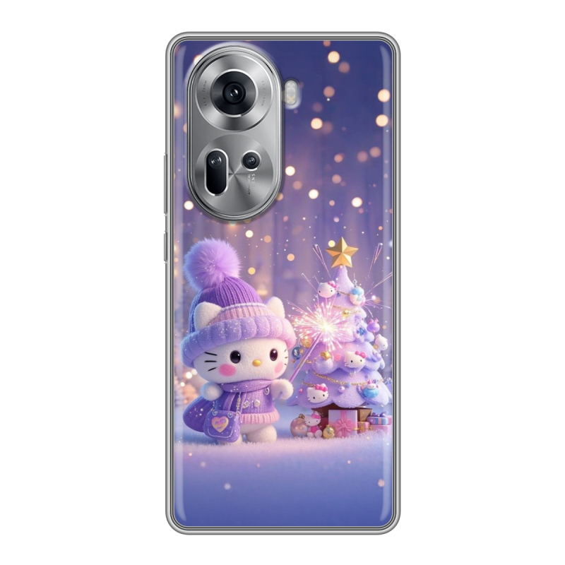 Силиконовый чехол на OPPO Reno 11 с принтом Новый год Силиконовый чехол на OPPO Reno 11 с принтом Новый год