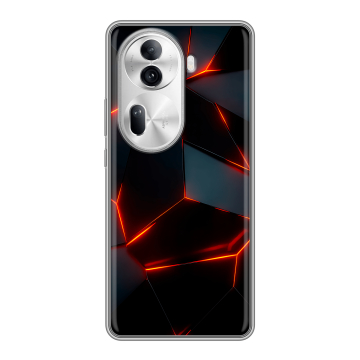 Силиконовый чехол на OPPO Reno 11 Pro с принтом Яркие абстракции Силиконовый чехол на OPPO Reno 11 Pro с принтом Яркие абстракции
