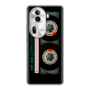 Силиконовый чехол на OPPO Reno 11 Pro с принтом Кассета