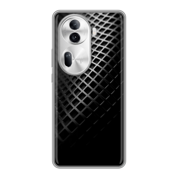 Силиконовый чехол на OPPO Reno 11 Pro с принтом Текстура металла