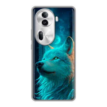 Силиконовый чехол на OPPO Reno 11 Pro с принтом бабочки саккура