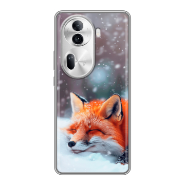 Силиконовый чехол на OPPO Reno 11 Pro с принтом лиса