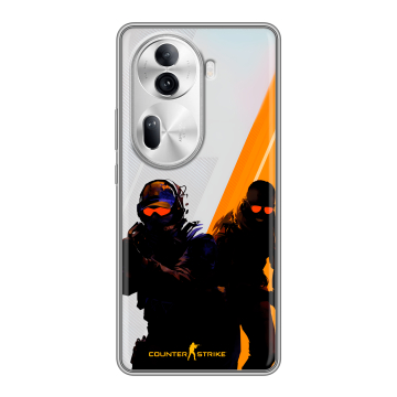 Силиконовый чехол на OPPO Reno 11 Pro с принтом Контер страйк Counter strike