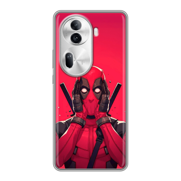 Силиконовый чехол на OPPO Reno 11 Pro с принтом Дедпул Deadpool