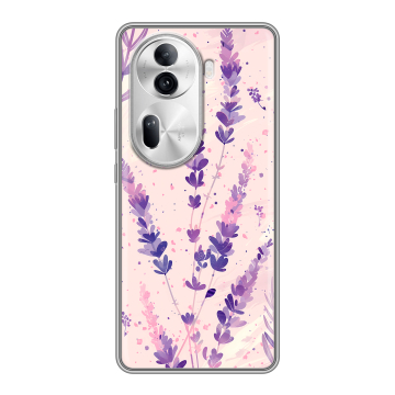 Силиконовый чехол на OPPO Reno 11 Pro с принтом цветы лаванда