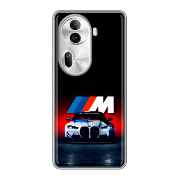 Силиконовый чехол на OPPO Reno 11 Pro с принтом БМВ BMW