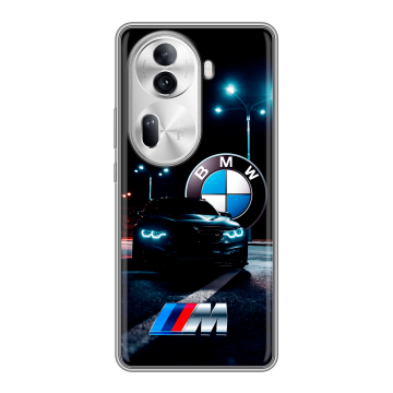 Силиконовый чехол на OPPO Reno 11 Pro с принтом БМВ BMW