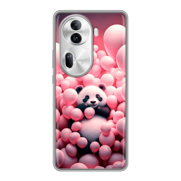 Силиконовый чехол на OPPO Reno 11 Pro с принтом Панда