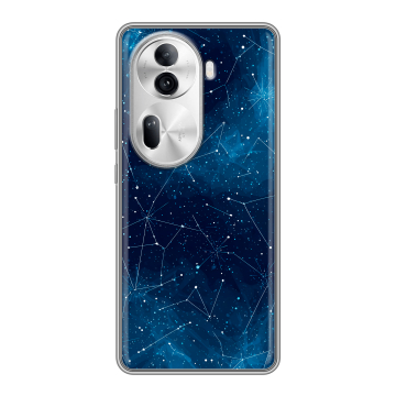 Силиконовый чехол на OPPO Reno 11 Pro с принтом Космос звезды Силиконовый чехол на OPPO Reno 11 Pro с принтом Космос звезды