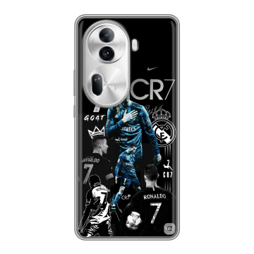 Силиконовый чехол на OPPO Reno 11 Pro с принтом Реал Роналдо