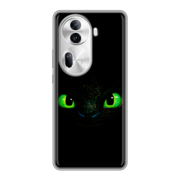 Силиконовый чехол на OPPO Reno 11 Pro с принтом Как приручить дракона