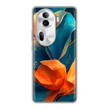 Силиконовый чехол на OPPO Reno 11 Pro с принтом Цветы Силиконовый чехол на OPPO Reno 11 Pro с принтом Цветы