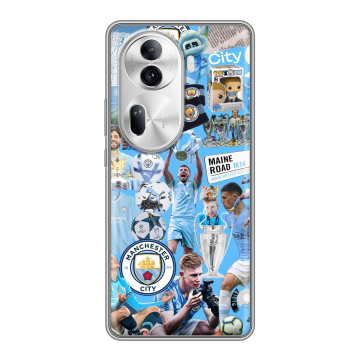 Силиконовый чехол на OPPO Reno 11 Pro с принтом Man City Манчестер Сити Силиконовый чехол на OPPO Reno 11 Pro с принтом Man City Манчестер Сити