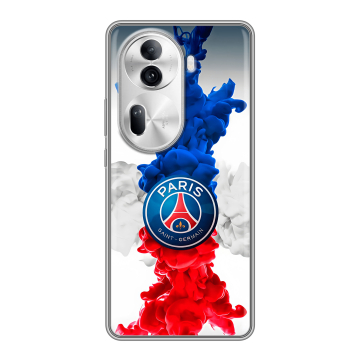 Силиконовый чехол на OPPO Reno 11 Pro с принтом PSG ПСЖ Силиконовый чехол на OPPO Reno 11 Pro с принтом PSG ПСЖ