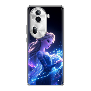 Силиконовый чехол на OPPO Reno 11 Pro с принтом Холодное сердце Frozen