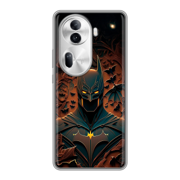 Силиконовый чехол на OPPO Reno 11 Pro с принтом Batman Бэтмен Силиконовый чехол на OPPO Reno 11 Pro с принтом Batman Бэтмен