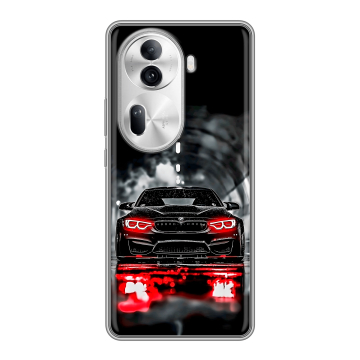 Силиконовый чехол на OPPO Reno 11 Pro с принтом BMW БМВ