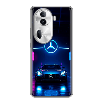 Силиконовый чехол на OPPO Reno 11 Pro с принтом Mercedes Мерседес