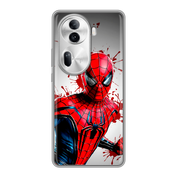 Силиконовый чехол на OPPO Reno 11 Pro с принтом Spiderman Человек паук