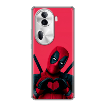 Силиконовый чехол на OPPO Reno 11 Pro с принтом Дедпул Deadpool