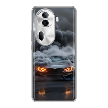 Силиконовый чехол на OPPO Reno 11 Pro с принтом BMW БМВ