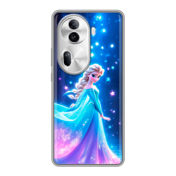 Силиконовый чехол на OPPO Reno 11 Pro с принтом Холодное сердце Frozen