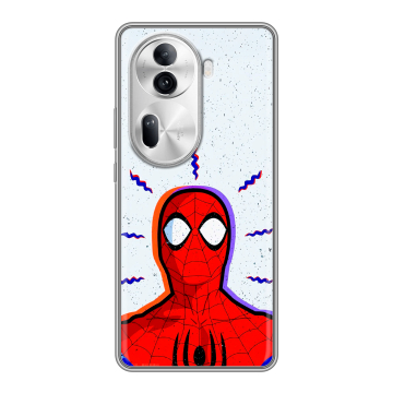 Силиконовый чехол на OPPO Reno 11 Pro с принтом Spiderman Человек паук Силиконовый чехол на OPPO Reno 11 Pro с принтом Spiderman Человек паук