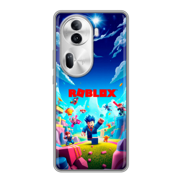 Силиконовый чехол на OPPO Reno 11 Pro с принтом Roblox Роблокс