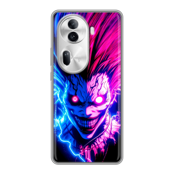 Силиконовый чехол на OPPO Reno 11 Pro с принтом Death note Тетрадь смерти Силиконовый чехол на OPPO Reno 11 Pro с принтом Death note Тетрадь смерти