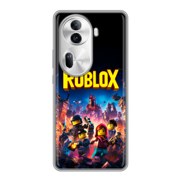Силиконовый чехол на OPPO Reno 11 Pro с принтом Roblox Роблокс