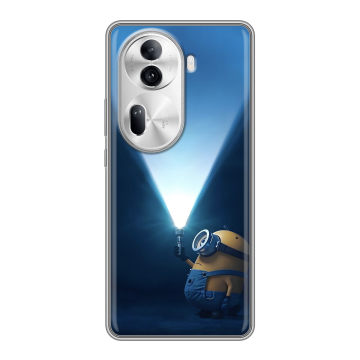 Силиконовый чехол на OPPO Reno 11 Pro с принтом Миньоны