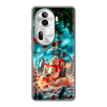 Силиконовый чехол на OPPO Reno 11 Pro с принтом Новый год Силиконовый чехол на OPPO Reno 11 Pro с принтом Новый год