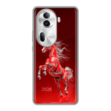 Силиконовый чехол на OPPO Reno 11 Pro с принтом Новый год Силиконовый чехол на OPPO Reno 11 Pro с принтом Новый год