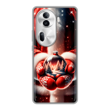 Силиконовый чехол на OPPO Reno 11 Pro с принтом Новый год Силиконовый чехол на OPPO Reno 11 Pro с принтом Новый год