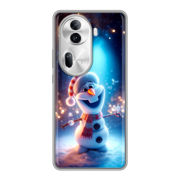 Силиконовый чехол на OPPO Reno 11 Pro с принтом Новый год Силиконовый чехол на OPPO Reno 11 Pro с принтом Новый год
