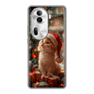 Силиконовый чехол на OPPO Reno 11 Pro с принтом Новый год Силиконовый чехол на OPPO Reno 11 Pro с принтом Новый год