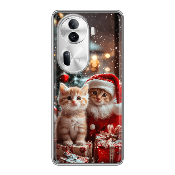 Силиконовый чехол на OPPO Reno 11 Pro с принтом Новый год Силиконовый чехол на OPPO Reno 11 Pro с принтом Новый год