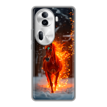 Силиконовый чехол на OPPO Reno 11 Pro с принтом Новый год