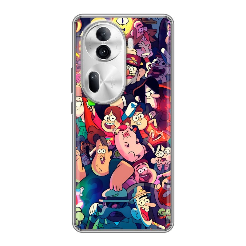 Силиконовый чехол на OPPO Reno 11 Pro с принтом Gravity Falls Гравити Фолз Силиконовый чехол на OPPO Reno 11 Pro с принтом Gravity Falls Гравити Фолз