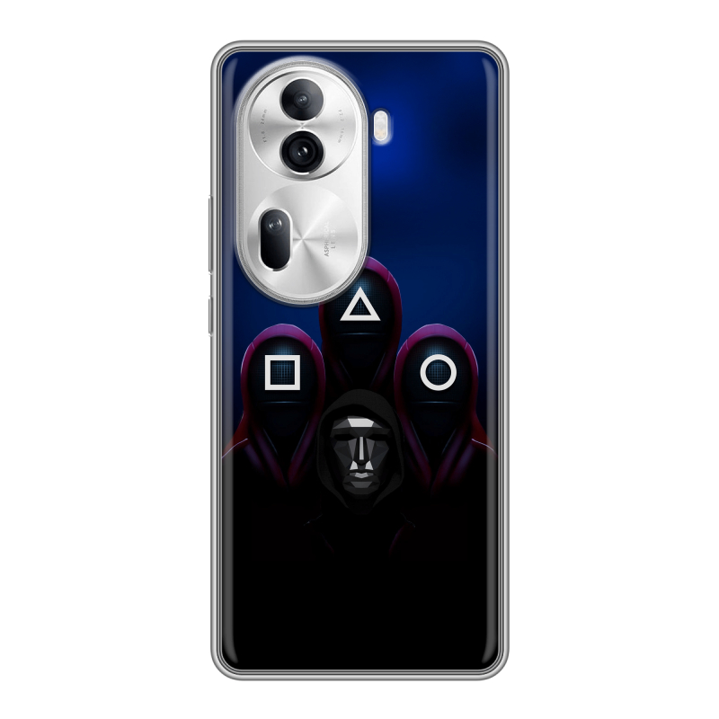 Силиконовый чехол на OPPO Reno 11 Pro с принтом Игра Кальмара Силиконовый чехол на OPPO Reno 11 Pro с принтом Игра Кальмара