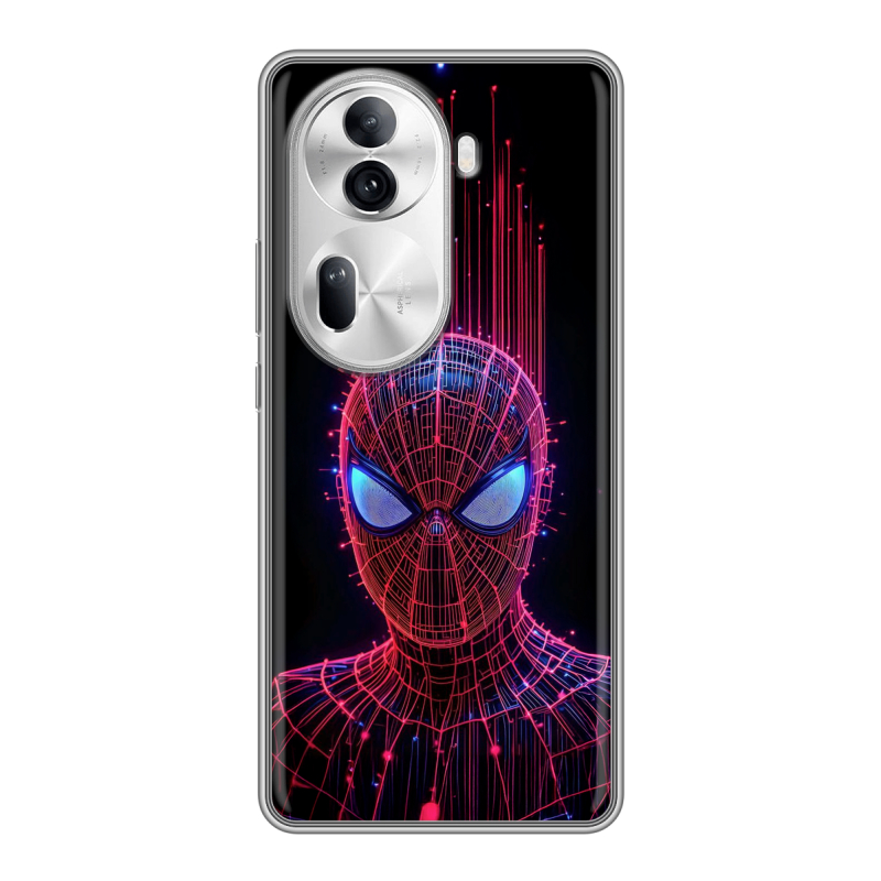 Силиконовый чехол на OPPO Reno 11 Pro с принтом Spiderman Человек паук Силиконовый чехол на OPPO Reno 11 Pro с принтом Spiderman Человек паук