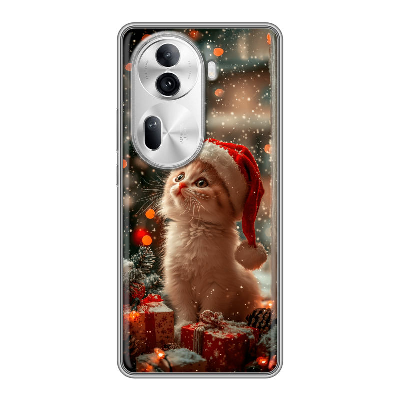 Силиконовый чехол на OPPO Reno 11 Pro с принтом Новый год Силиконовый чехол на OPPO Reno 11 Pro с принтом Новый год