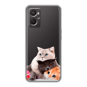Силиконовый чехол на OPPO A36 с принтом Кошки Силиконовый чехол на OPPO A36 с принтом Кошки
