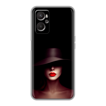 Силиконовый чехол на OPPO A36 с принтом Девушка в шляпе Силиконовый чехол на OPPO A36 с принтом Девушка в шляпе