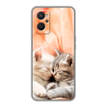 Силиконовый чехол на OPPO A36 с принтом Котята