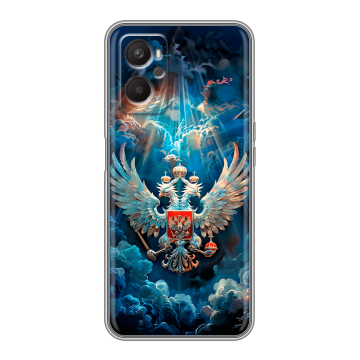 Силиконовый чехол на OPPO A36 с принтом Герб флаг России Силиконовый чехол на OPPO A36 с принтом Герб флаг России