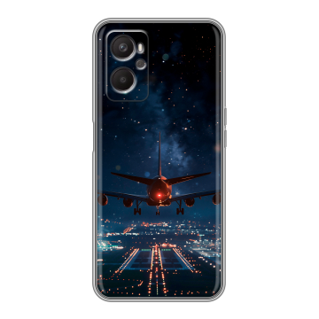 Силиконовый чехол на OPPO A36 с принтом самолет Силиконовый чехол на OPPO A36 с принтом самолет