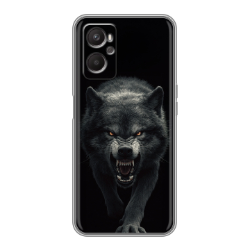 Силиконовый чехол на OPPO A36 с принтом Волк Силиконовый чехол на OPPO A36 с принтом Волк